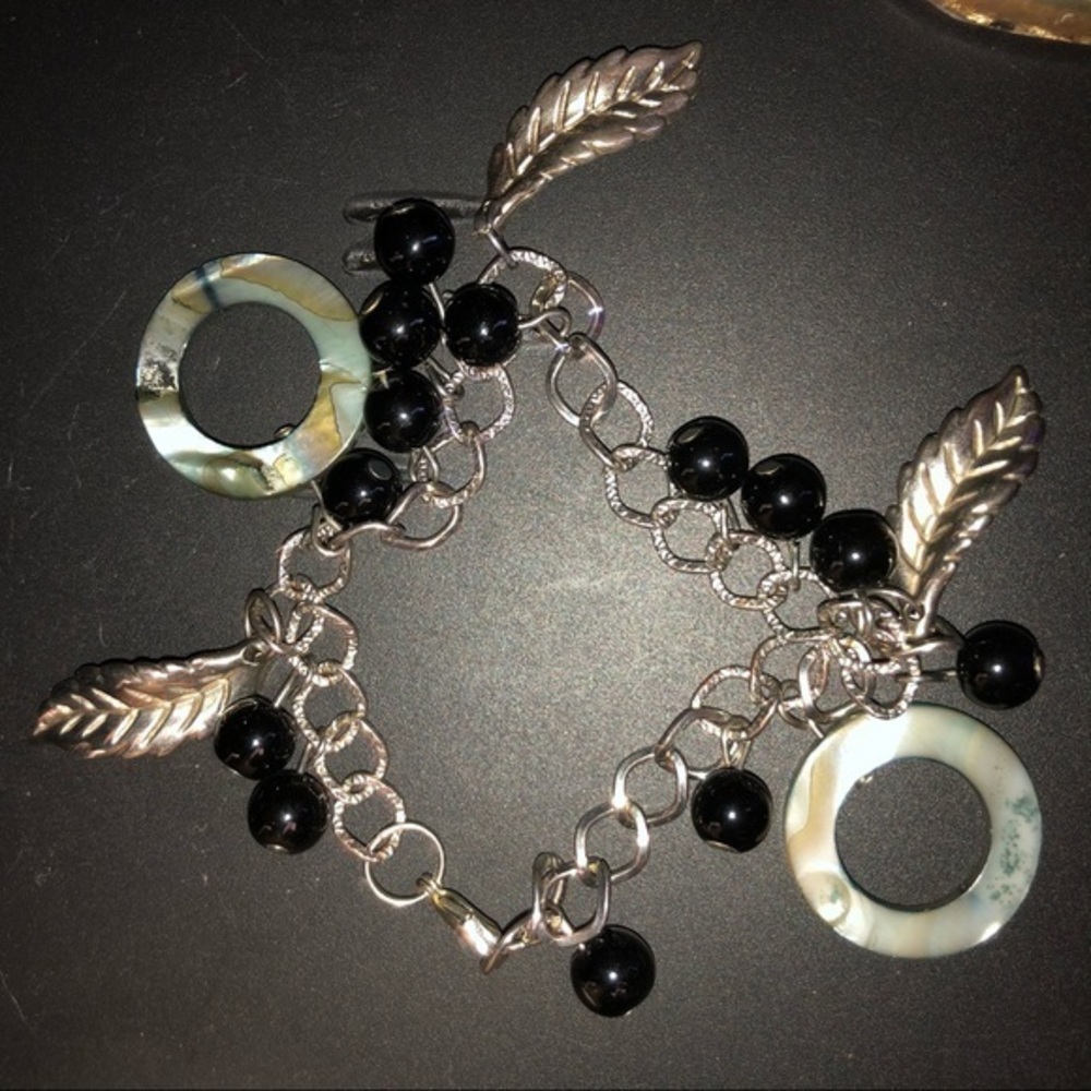 Silver Seashell Dangle Bracelet